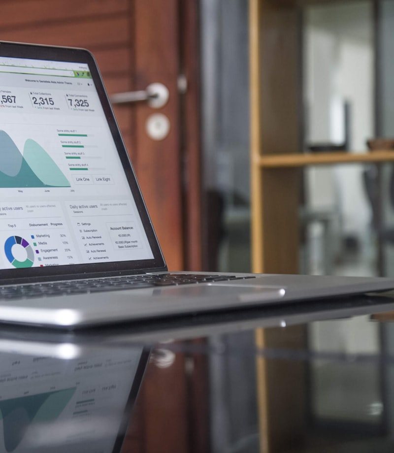 Management reporting dashboards and cash analysis